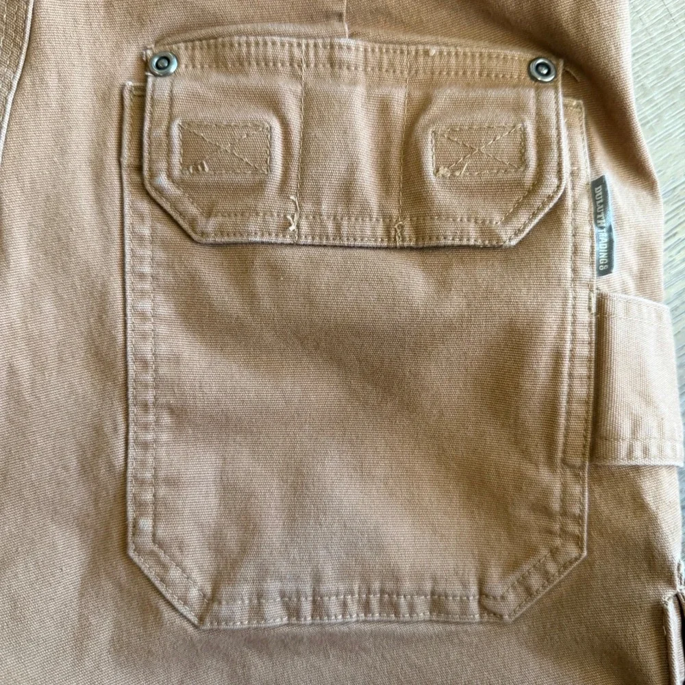 Duluth Trading Co Flex Fire Hose Relaxed Fit Cargo Shorts Brown W32 L9 Inseam